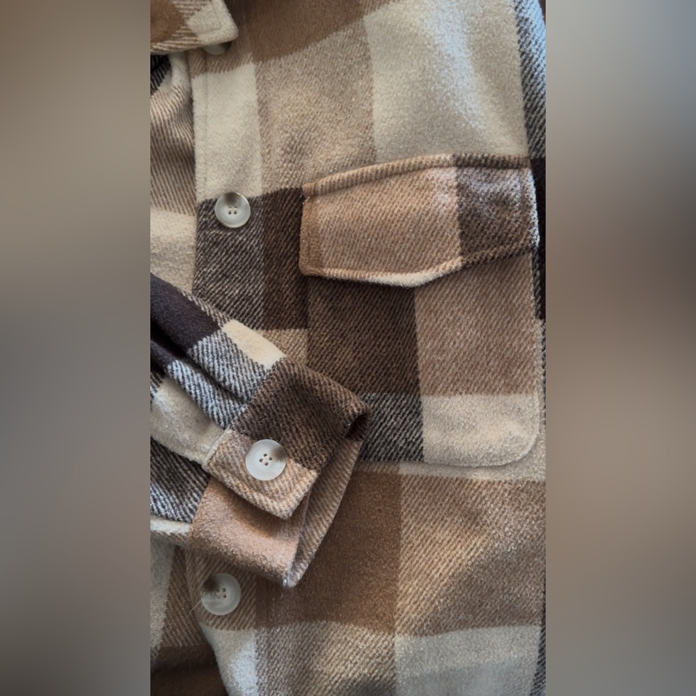 Plaid Button-Up Jacket - image 4